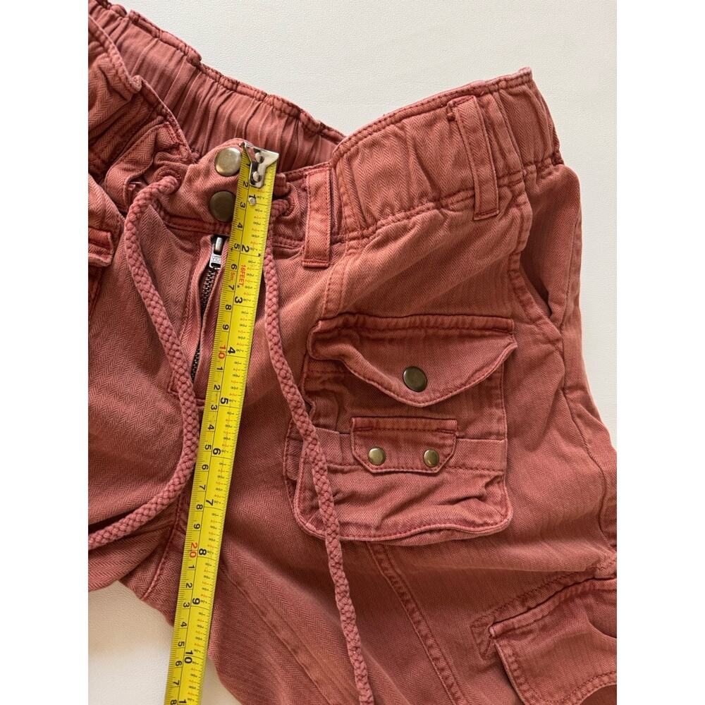 Free People Tahiti Pull-On Cargo Pants Women’s XS Red $138 Retail - Picture 4 of 9